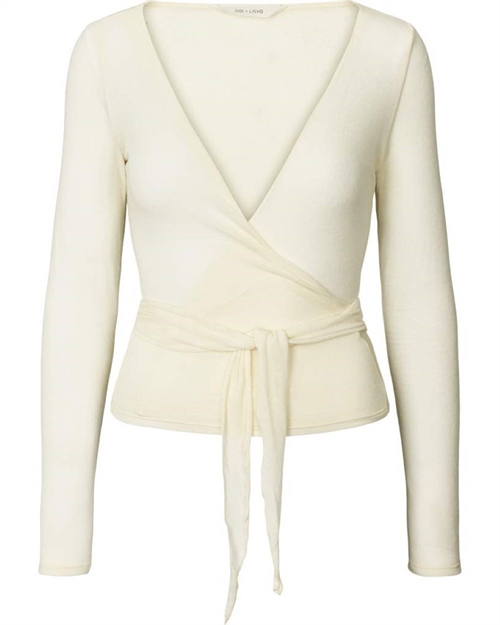 GAI + LISVA ANNE WRAP L/S WOOL TOP OFF WHITE